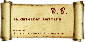 Waldsteiner Bettina névjegykártya