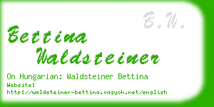 bettina waldsteiner business card